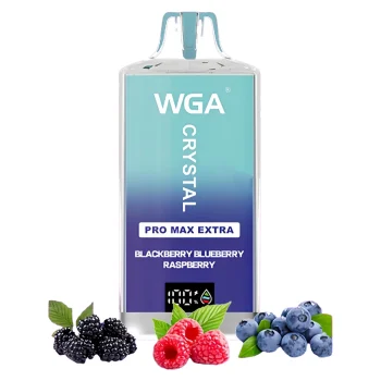 BLACKBERRY BLUEBERRY RASPBERRY WGA Crystal Pro Max Extra 15000 Disposable Vape 15K Puffs 25ML
