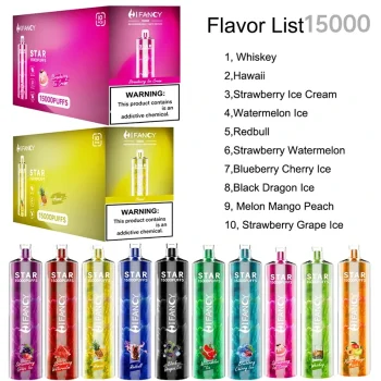 Hifancy Star 15000 Disposable Vape 15K Puffs 24ML Hookah EU Warehouse Flavor List