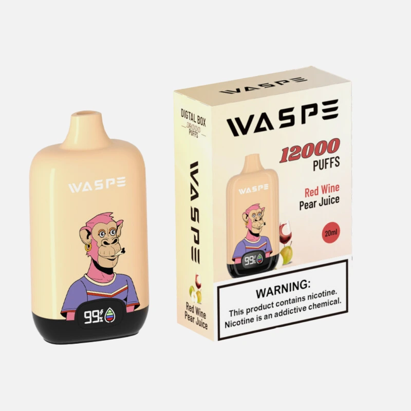 RED WINE PEAR JUICE WASPE Digital Box 12000 Disposable Vape 12K Puffs 20ML #6 RED WINE PEAR JUICE WASPE Digital Box 12000 Disposable Vape 12K Puffs 20ML #6