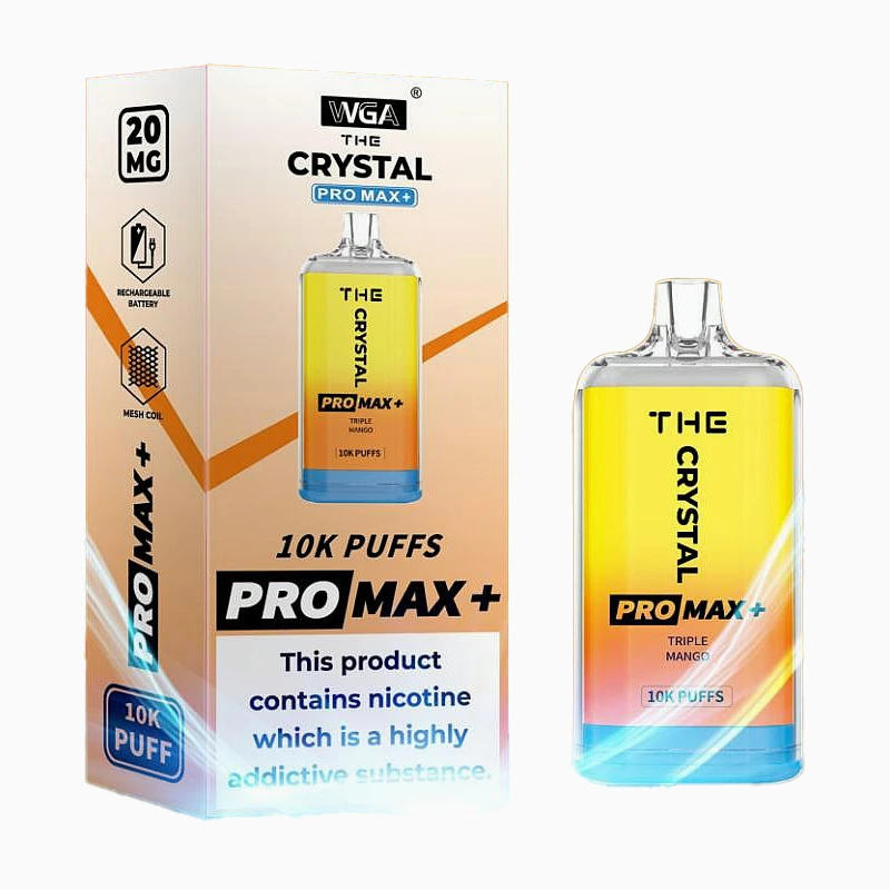 TRIPLE MANGO WGA Crystal Pro Max 10000 Vape jetable 10K bouffées 24ML #1 TRIPLE MANGO WGA Crystal Pro Max 10000 Vape jetable 10K bouffées 24ML #1