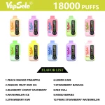 Vapsolo DG 18000 Vape jetable 18K Puffs 28ML EU Warehouse