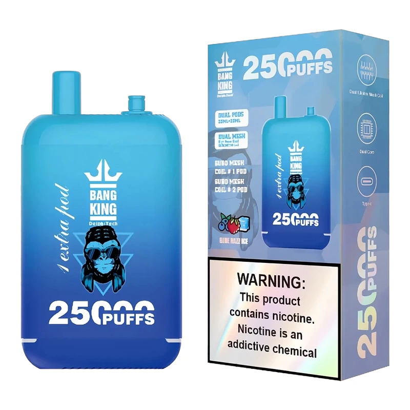 blue razz ice Bang King 25000 Disposable Vape 15K Puffs 23+23ml Double Pod #7 blue razz ice Bang King 25000 Disposable Vape 15K Puffs 23+23ml Double Pod #7