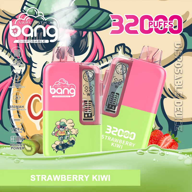 fresa kiwi Bang 32000 PRO Vape desechable 32k Puffs 32ML Cristal #3 fresa kiwi Bang 32000 PRO Vape desechable 32k Puffs 32ML Cristal #3