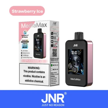 2Strawberry Ice JNR Media Max 40000 40K Puffs Disposable Vape Call Feature EU Warehouse