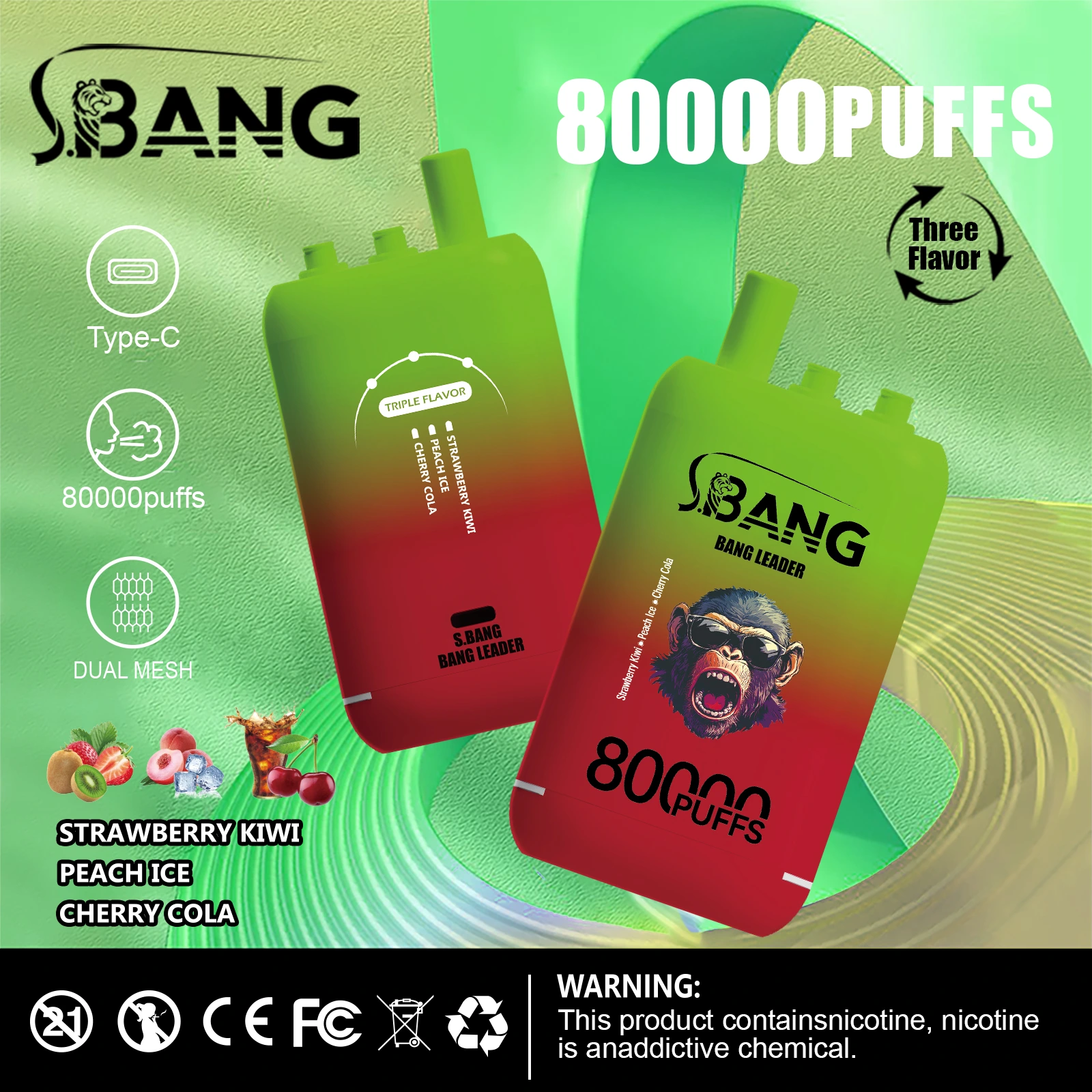 Vape 80k Bang Führer 80000 Puffs Einweg Vape 3 in 1 Geschmack EU Warehouse #1 Vape 80k Bang Führer 80000 Puffs Einweg Vape 3 in 1 Geschmack EU Warehouse #1