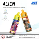 jnr Alien 10000 10K Puffs Disposable Vape 40K Puffs 20mL E-Liquid